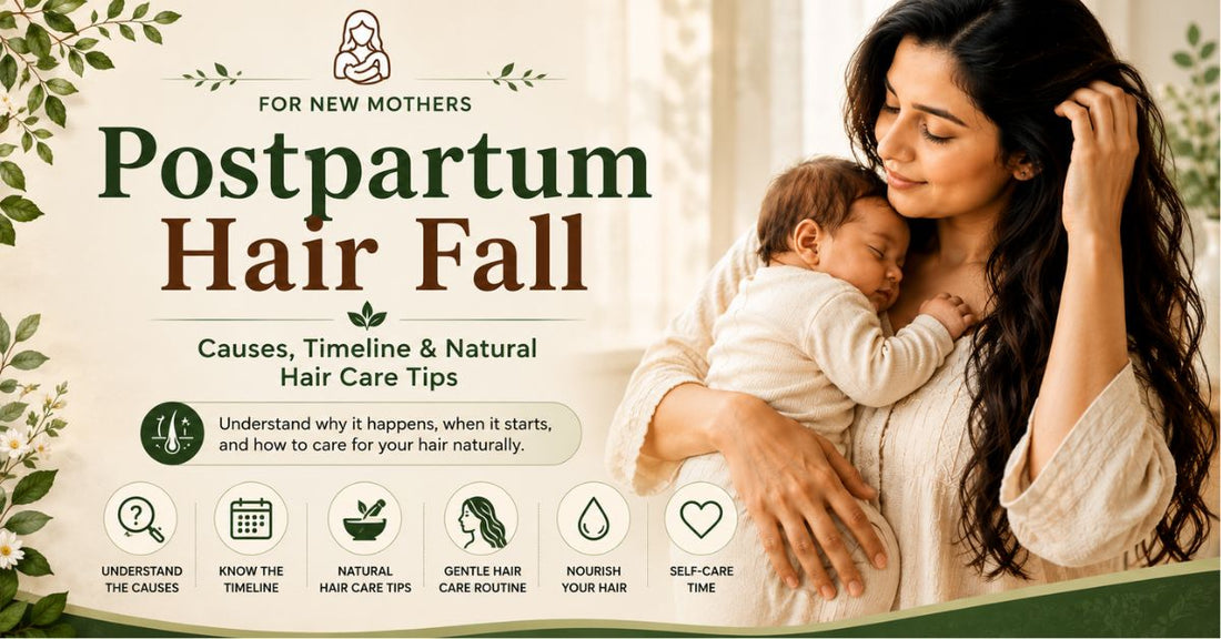 Postpartum Hair Fall: Causes, Timeline & Natural Hair Care Tips for New Mothers