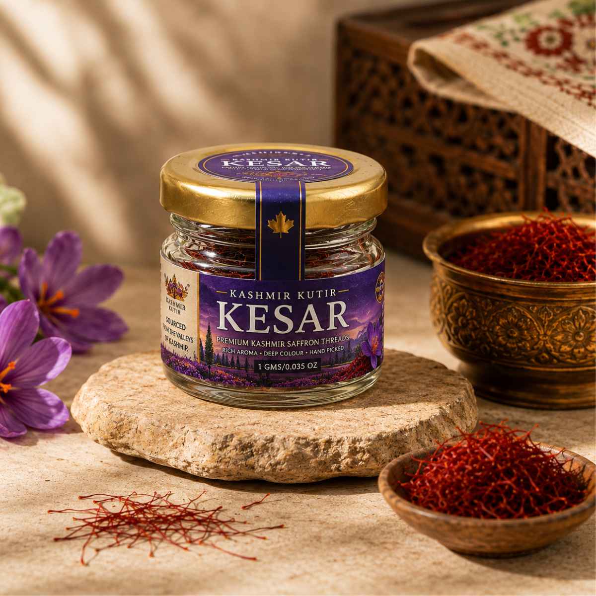 Authentic Kashmiri Mongra Saffron | Pure Kashmir Kesar