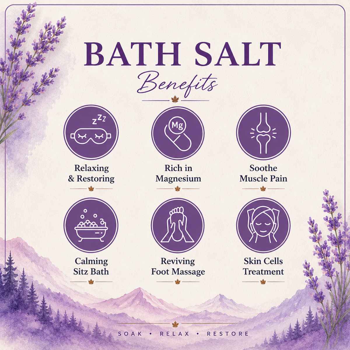 Botanic Bath Salts | Lavender, Rose, Jasmine & Sandalwood | Kashmir Kutir